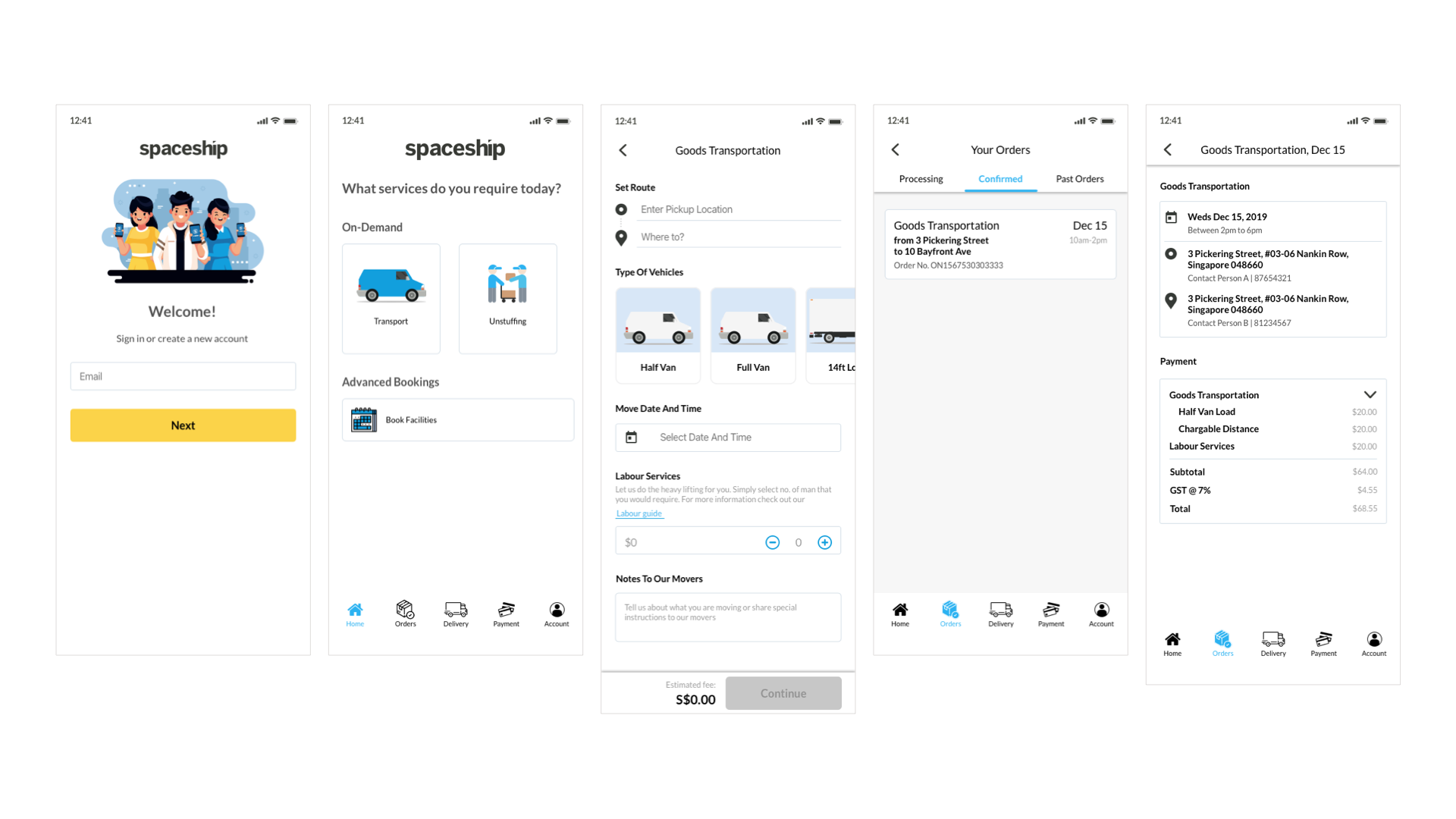 spaceship app showcase